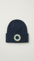 Embroidered Logo Beanie in Deep Navy